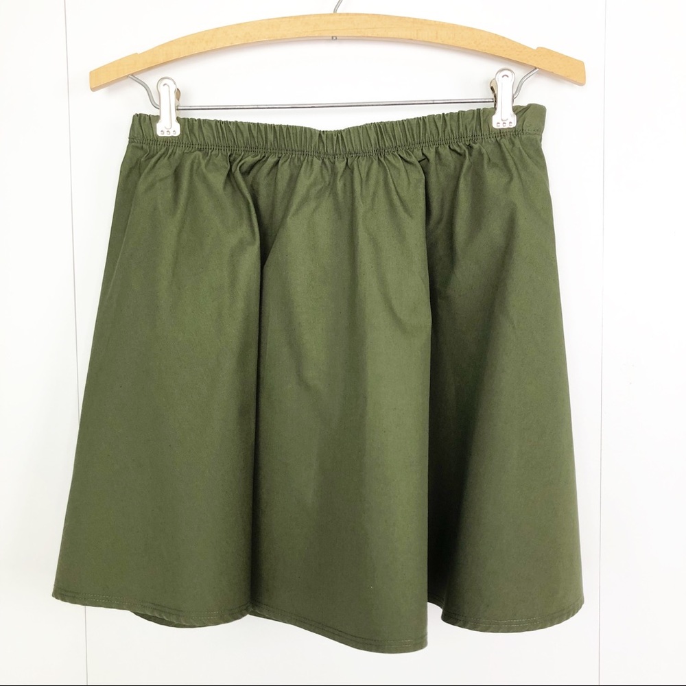 URBAN RENEWAL Skater Skirt Green Mini Small
